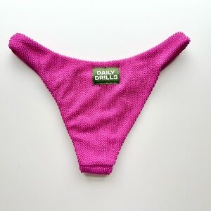 Daily Drills Magenta Cheeky Bikini Bottom